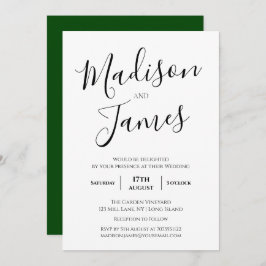 Invitación Elegante caligrafía simple Minimalista moderno