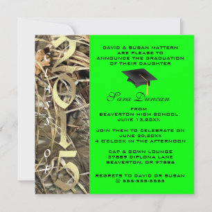 Invitación Elegante camo clásico 2015 invita a graduarse