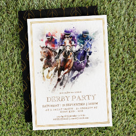 Invitación Elegante Carrera de Caballos Derby Fiesta / Ecuest