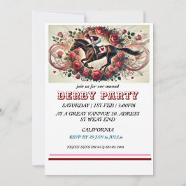 Invitación Elegante Carrera de Caballos Derby Fiesta / Ecuest