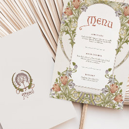 Invitación Elegante carta Art Nouveau floral Boda carta