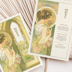 Invitación Elegante carta de Boda Art Nouveau