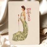 Invitación Elegante carta de Boda Art Nouveau<br><div class="desc">Elevar la decoración boda con esta exquisita carta de inspiración Art Nouveau. Con una armoniosa paleta de delicados crímenes, verde salvia, marfil y dos elegantes mujeres adornadas con trajes florales intrincados. El arte rebosa de sofisticación vintage con detalles ornamentales, curvas suaves y estética atemporal. El anverso muestra la palabra "Menú"...</div>