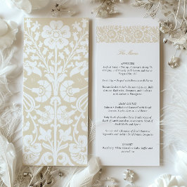 Invitación Elegante carta de Boda beige e marfil-floral