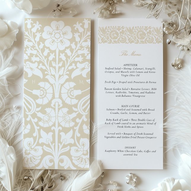 Invitación Elegante carta de Boda beige e marfil-floral (Subido por el creador)