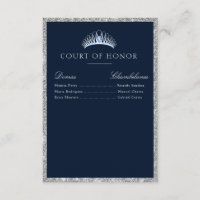Elegante carta de honor de la marina y el tribunal