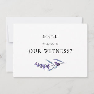 Invitación Elegante carta de propuesta para testigos de Lavan