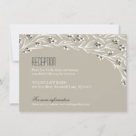 Invitación Elegante carta de recepción de boda rústica floral