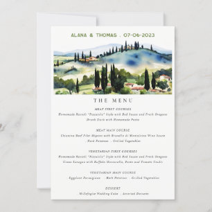 Invitación Elegante carta toscana italiana Boda paisajista