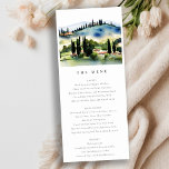 Invitación Elegante carta toscana italiana Boda paisajista<br><div class="desc">Colección temática del paisaje acuático de la Toscana Italia.- es un elegante guion Ilustracion acuarela del paisaje montañoso de la Toscana, perfecto para su boda y fiestas de destino italiano. Es muy fácil de personalizar, con sus datos personales. Si necesita cualquier otro producto o personalización que coincida, por favor envíe...</div>