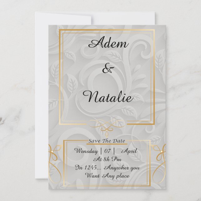 Invitación élégante carte d'invitation   (Anverso)