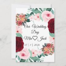 Elegante cartel de bienvenida de boda floral borgo