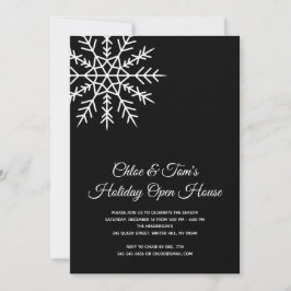 Invitación Elegante Casa Abierta de Vacaciones con Copas de N