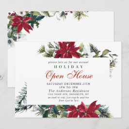 Invitación Elegante casa de Navidades de vacaciones de Poinse