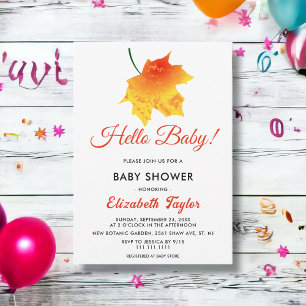 Invitación Elegante cascada caída deja Baby Shower floral