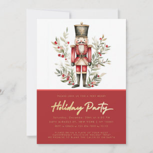 Invitación Elegante Cascanueces Fiesta de Navidad