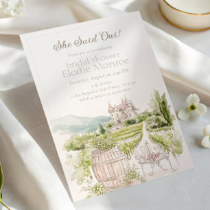 Invitación Elegante castillo de Provenza boda campestre franc