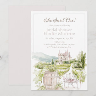 Invitación Elegante Castillo de Provenza Boda de Campo Francé