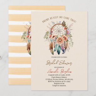 Invitación Elegante catcher de ensueño acuático y flores