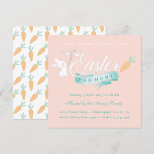 Invitación Elegante caza simple de huevos de Pascua