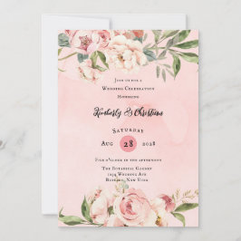 Invitación Elegante celebración de Boda de color de color ama