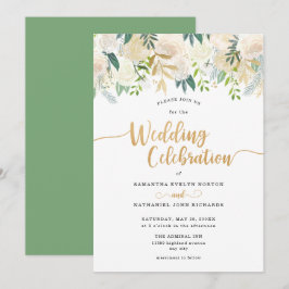 Invitación Elegante celebración de Bodas de la vegetación