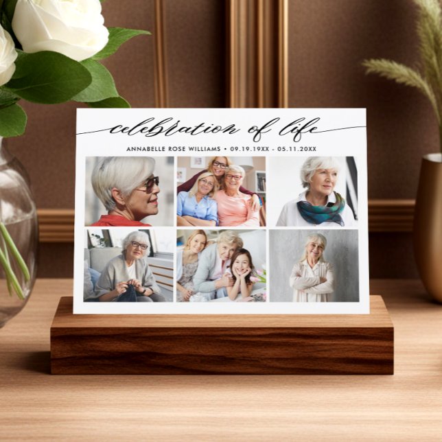 Invitación Elegante Celebración De Collage de fotos Del Monum (Subido por el creador)