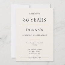 Elegante Celebración de Cumpleaños 80