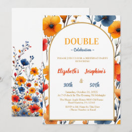 Invitación Elegante celebración de dos años en la floral