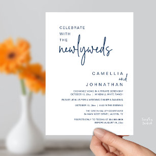 Invitación Elegante Celebración de la Boda Después de la Cere