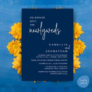Invitación Elegante Celebración de la Boda Después de la Cere