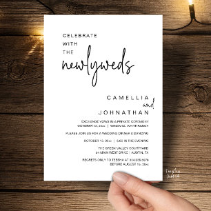 Invitación Elegante Celebración de la Boda Después de la Cere