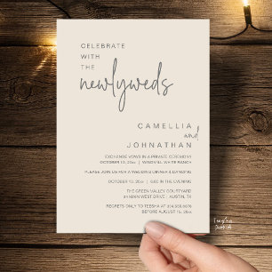 Invitación Elegante Celebración de la Boda Después de la Cere