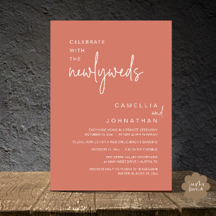 Invitación Elegante Celebración de la Boda Después de la Cere