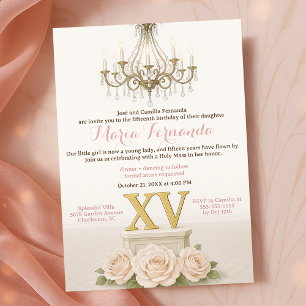 Invitación Elegante celebración de la Candelera Rubor de Quin