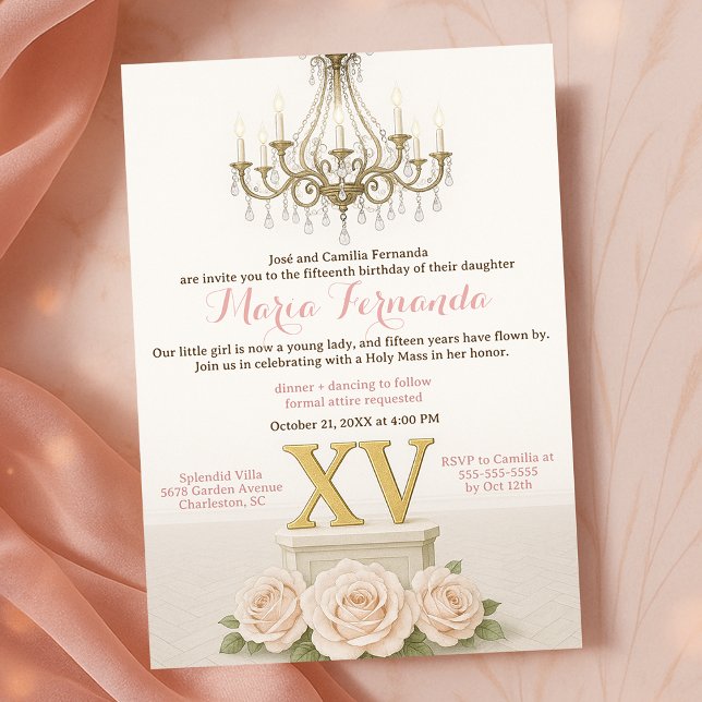 Invitación Elegante celebración de la Candelera Rubor de Quin (Subido por el creador)