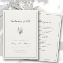Elegante Celebración de la Vida de Flores Silvestr