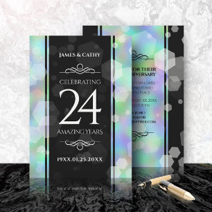 Invitación Elegante celebración del 24° Aniversario del Boda