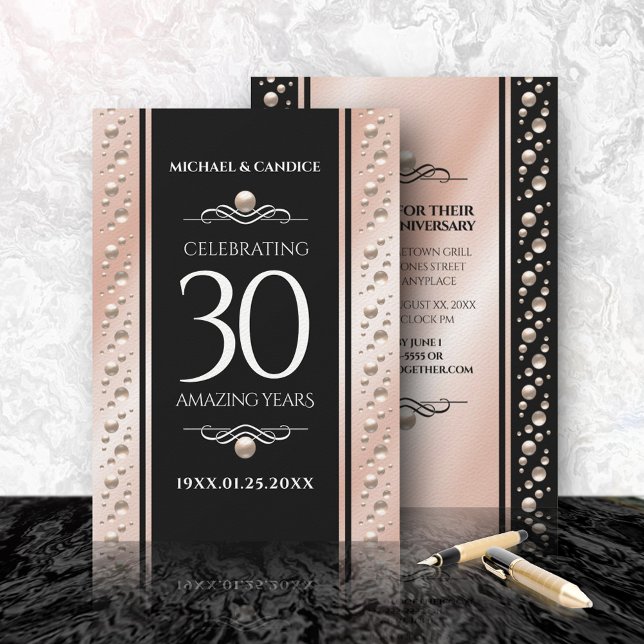 Invitación Elegante celebración del 30° Aniversario de la Bod (Subido por el creador)
