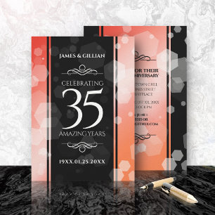 Invitación Elegante celebración del 35° aniversario del Boda