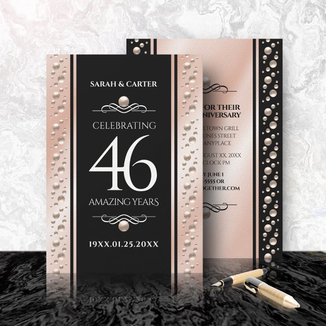 Invitación Elegante celebración del 46° Aniversario de la Bod (Subido por el creador)