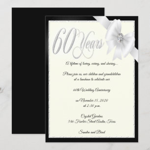 Invitación Elegante celebración del 60 aniversario del Diaman