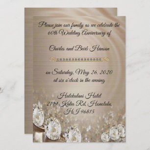 Invitación Elegante celebración del 60 aniversario del Diaman