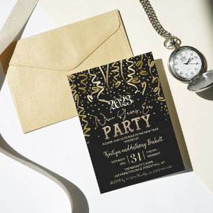 Invitación Elegante celebración del Fiesta de Año Nuevo