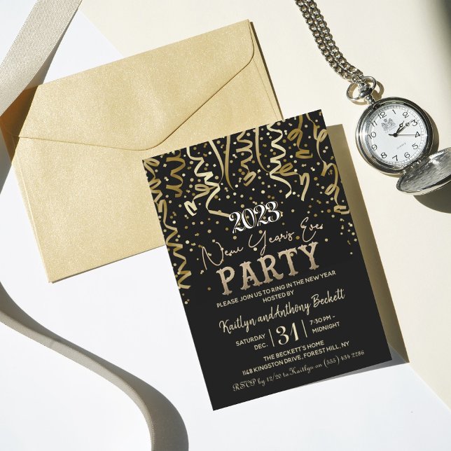 Invitación Elegante celebración del Fiesta de Año Nuevo (Subido por el creador)