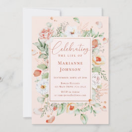 Invitación Elegante celebración floral conmemorativa de la vi