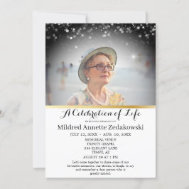 Invitación Elegante celebración funeraria de la vida