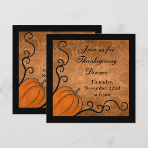 Invitación Elegante cena de Acción de Gracias
