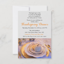 Invitación Elegante cena de Acción de Gracias