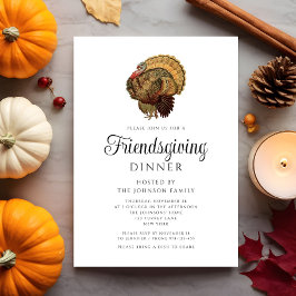 Invitación Elegante cena de Acción de Gracias en Turquía